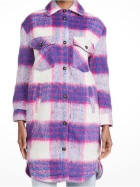 Blank NYC plaid shacket, L